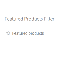 Woocommerce featured products filter in the annasta Filters plugin