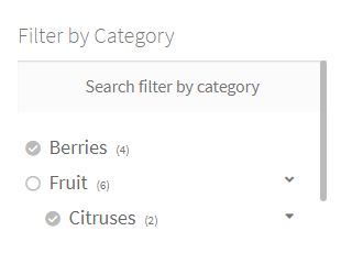 Filter items search box in annasta Filters